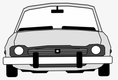 Car, Front, Windshield, Rear Mirror, Headlights, Wiper - Front View Of A Car, HD Png Download, Transparent PNG