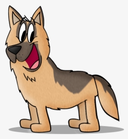 German Shepherd Clipart Clip Art - German Shepherd Mix Cartoon, HD Png Download, Transparent PNG