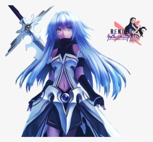 Blue Eyes Weapons Blue Hair Armor Twintails Simple - Blue Hair Ninja Anime, HD Png Download, Transparent PNG