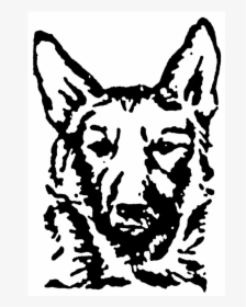 German Shepherd Dog Rubber Stamp   Title German Shepherd - German Shepherd Face Png Silhouette, Transparent Png, Transparent PNG