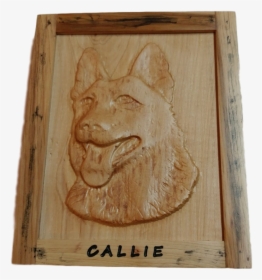 Callie German Shepherd Carved Wall Portrait - Wood Carved German Shepherd, HD Png Download, Transparent PNG