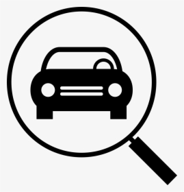 Car Front In Magnifier Glass - Search Car Icon, HD Png Download, Transparent PNG