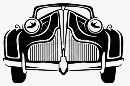 Transparent Cars Clipart - Black And White Classic Car Clipart, HD Png Download, Transparent PNG