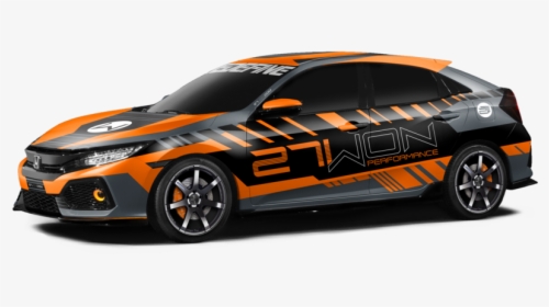27won Vehicle Wrap Mockup 2017 Civic Front9 Web - 10th Gen Civic Modded, HD Png Download, Transparent PNG