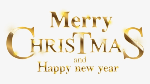 Gold Png Free Images - Merry Christmas And Happy New Year 2019 Png, Transparent Png, Transparent PNG