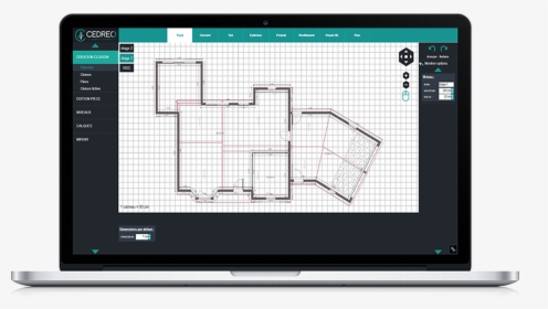 2d Home Floor Plan - Logiciel Cedreo, HD Png Download, Transparent PNG
