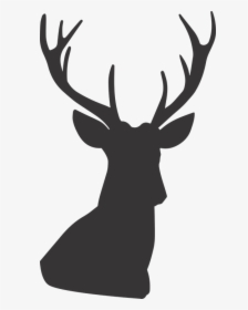 Deer, Deer Silhouette, Silhouette, Animal, Wild - Deer Head Silhouette Png, Transparent Png, Transparent PNG