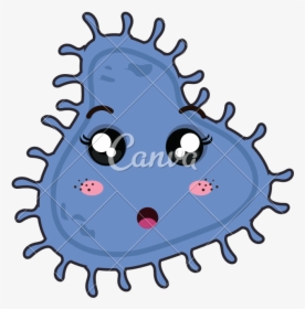 Png Freeuse Stock Bacteria Transparent Kawaii - Imágenes De Bacterias Animadas, Png Download, Transparent PNG