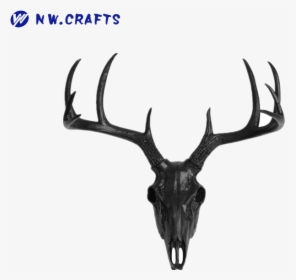 Black Deer Head Wall Decor Mount Suitable As Gifts - Animal Skull Deer, HD Png Download, Transparent PNG