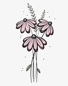 Monarch Butterfly Flower Bible Sticker Illustration - Drawing Flower And Butterfly, HD Png Download, Transparent PNG
