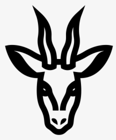 Deer Head Frontal Outline - Deer Outline Png Head, Transparent Png, Transparent PNG