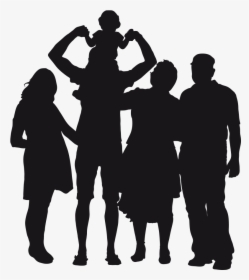 Family Silhouette Images Transparent Download - Silhouette Families Clip Art, HD Png Download, Transparent PNG