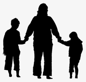 Family, Holding Hands, Silhouette, Mother, Daughter - Family Holding Hands Silhouette, HD Png Download, Transparent PNG
