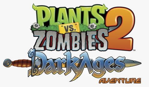 Plants Vs Zombies 2 Logo Png Banner Free Download - Plants Vs Zombies 2 Dark Ages Logo, Transparent Png, Transparent PNG