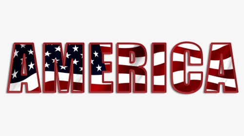America Flag Red Free Picture - America Transparent Word, HD Png Download, Transparent PNG