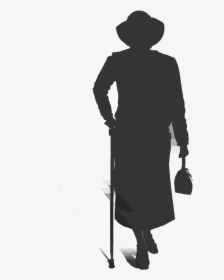Old Lady Silhouette Png, Transparent Png, Transparent PNG