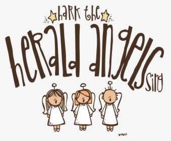 Clip Art Clipart Of Angels Singing - Christmas Angels Singing Clipart, HD Png Download, Transparent PNG