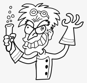 Clip Art Science Pages For High - Cartoon Easy Cartoon Scientist Drawing, HD Png Download, Transparent PNG