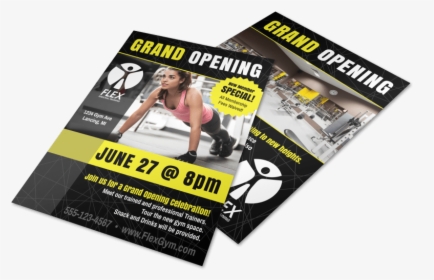 Fitness Gym Grand Opening Flyer Template Preview - Coffee Shop Flyer Design, HD Png Download, Transparent PNG