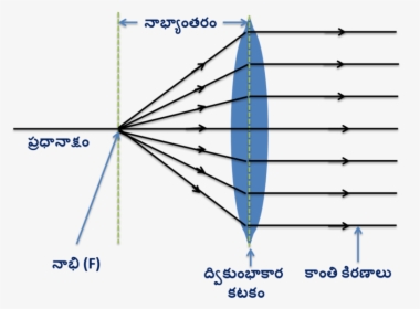 Convex Lens Ray Diagram In Telugu, HD Png Download, Transparent PNG