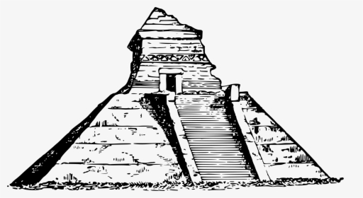 Aztec Clipart Pyramid Mexico - Egypt Pyramids Clipart Black And White, HD Png Download, Transparent PNG
