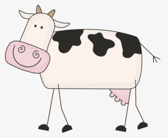 Transparent Cow - Stick Figure Drawing Animals, HD Png Download, Transparent PNG