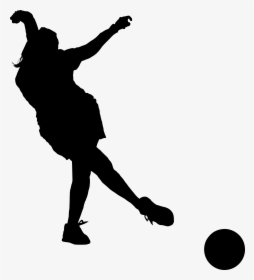 Silhouette Girl Bowling Clipart, HD Png Download, Transparent PNG