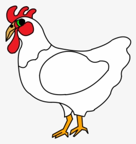 Drawing Feather Chicken - Cómo Dibujar Una Gallina, HD Png Download, Transparent PNG