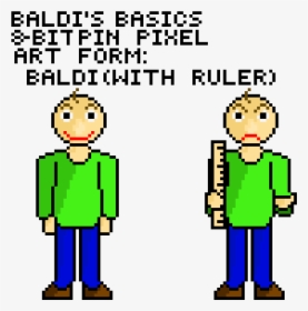 Baldi Basics Pixel Art - Baldi's Basics Pixel Art, HD Png Download, Transparent PNG