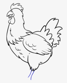 Drawing Polygons Chicken - Chicken Drawing, HD Png Download, Transparent PNG