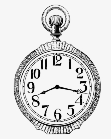 Clipart - Pocket Watch Drawing, HD Png Download, Transparent PNG