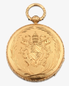 Pope Pius Ix Gold Pocket Watch By Aucoc - Gold Pocket Watch, HD Png Download, Transparent PNG