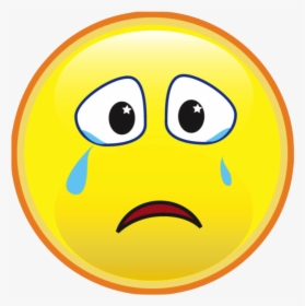 Smiley Face Emoji With Black Background - Crying Smiley Face, HD Png  Download , Transparent Png Image - PNGitem
