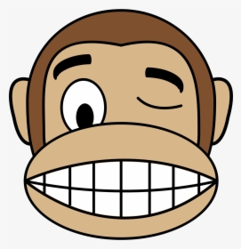 Wink Face Clip Arts - Monkey Mouth Clipart, HD Png Download, Transparent PNG