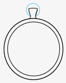 How To Draw Pocket Watch - Easy Pocket Watch Drawing, HD Png Download, Transparent PNG
