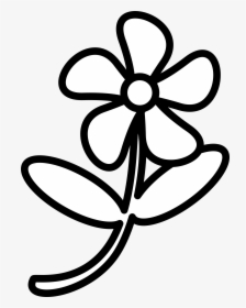 Clipart - Outline Image Of A Flower, HD Png Download, Transparent PNG