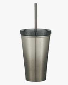 Stainless Steel Double Wall Chroma Tumbler With Straw - French Press, HD Png Download, Transparent PNG