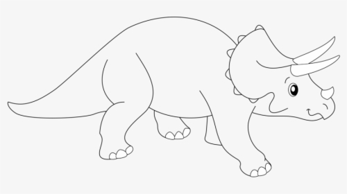 Transparent Easy Clipart Drawings - Triceratops Drawing Easy, HD Png Download, Transparent PNG