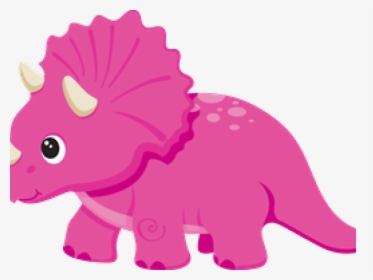 Transparent Triceratops Clipart - Cute Pink Dinosaur Clipart, HD Png Download, Transparent PNG