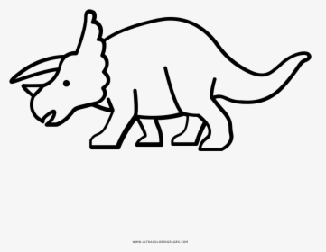 Triceratops Coloring Page - Desenhar Um Triceratops, HD Png Download, Transparent PNG