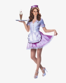 Lana Del Rey Dressed As An Adorable 50 S Car Hop Waitress - Lana Del Rey Waitress, HD Png Download, Transparent PNG