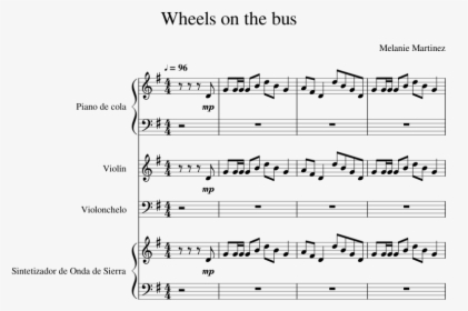 Wheels On The Bus Melanie Martinez Piano Sheet Music, HD Png Download, Transparent PNG