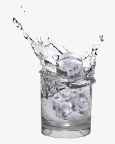 Skull Icecube In Glass Clip Arts - Icecubes Png, Transparent Png, Transparent PNG