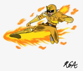 Golden Captain Falcon, Falcon Kicking His Way Into - Illustration, HD Png Download, Transparent PNG