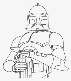 Clone Trooper Drawings - Draw A Clone Trooper, HD Png Download, Transparent PNG