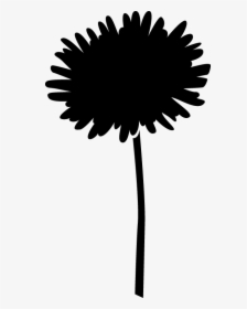 Simple Silhouette Of A Flower, HD Png Download, Transparent PNG