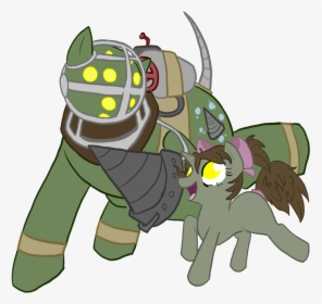 Itsaaudra, Big Daddy, Bioshock, Crossover, Little Sister, - Bioshock Costumes Big Daddy, HD Png Download, Transparent PNG