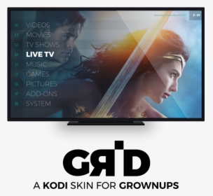Kodi Grid Skin - Best Live Tv Skin Kodi, HD Png Download, Transparent PNG