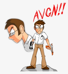 Nerd Clipart Academic - Angry Video Game Nerd Drawing, HD Png Download, Transparent PNG