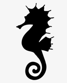 Silhouette Clip Art At - Free Seahorse Clipart Black And White, HD Png Download, Transparent PNG